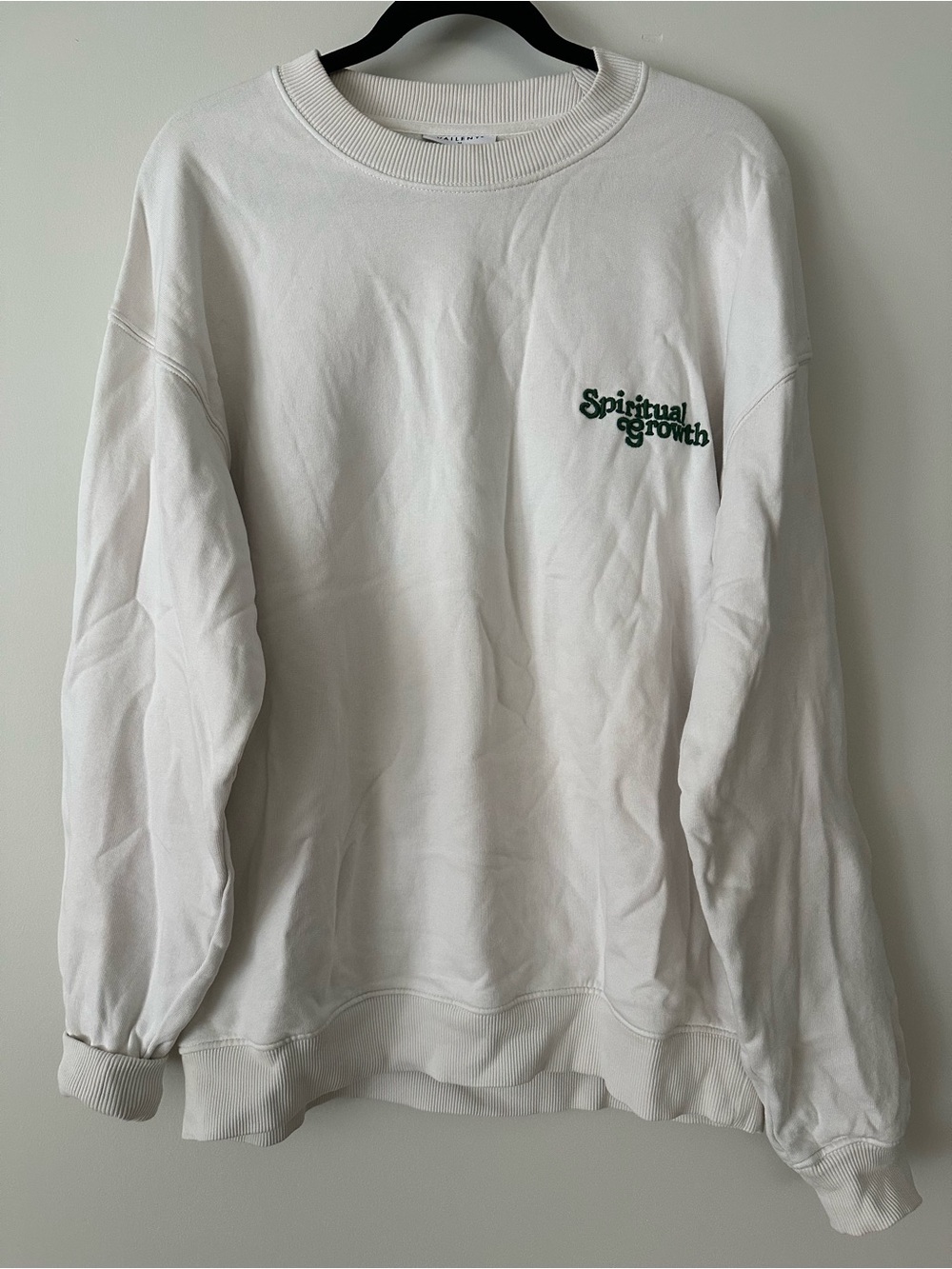 White Crewneck Sweater Backlogo